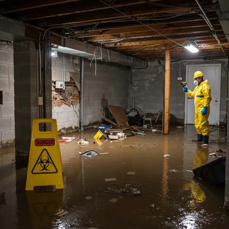 Flooded Basement Electrical Hazard in Willcox, AZ Property